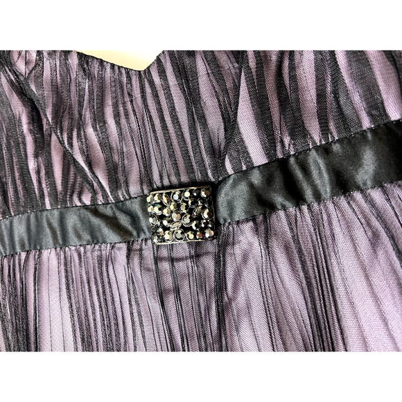Adrianna Papell Size 8 Boutique Dress‎ Prom Purple black mesh whimsygoth y2k - Picture 4 of 13